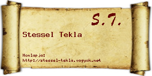 Stessel Tekla névjegykártya
